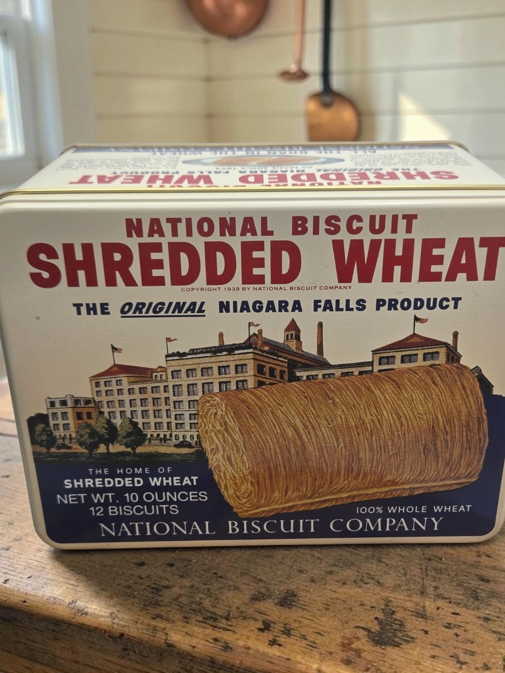 VTG 1987 Nabisco Shredded Wheat Tin Special Edition 1939 Replica Niagara Falls